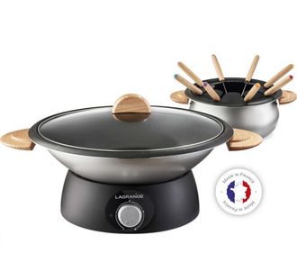 Lagrange Set Wok Y Fondue El&eacute;ctrica 900w 8 Tenedores - 349019