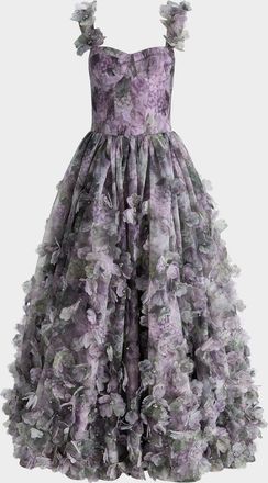 Alice & Olivia Calissa Floral Ball Gown