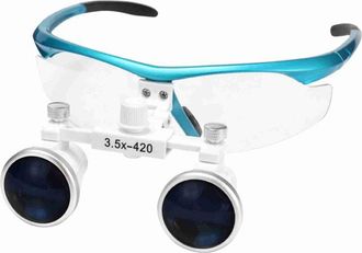 OEM Lupa Port&aacute;til De 3,5x420 Mm, Lupa Binocular, Auriculares Con Lentes &Oacute;pticas, Lupa + Linterna Frontal Led De 3 W