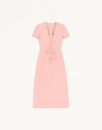 Valentino Abito In Crepe Couture Ricamato Donna ROSA 36