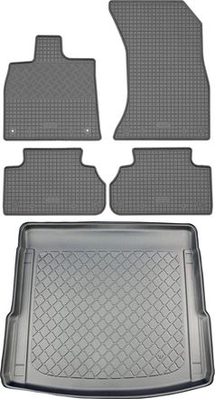 OEM Juego De Alfombrillas De Goma Para Coche Y Maletero Para Kia Q5 Ii Fy Suv (5 Puertas) Desde Enero De 2017