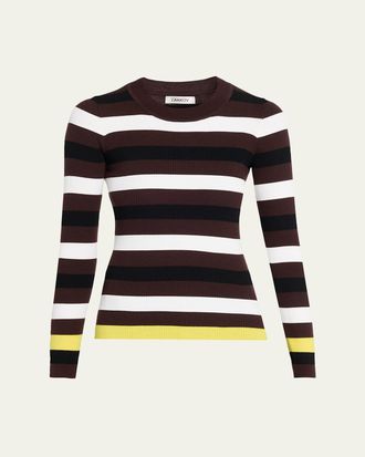 Zankov Striped Rib Crewneck Sweater
