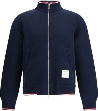 Thom Browne Blue Cotton Mens Bomber
