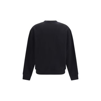 Palm Angels Logo-Embroidered Crew Neck Sweatshirt - Black