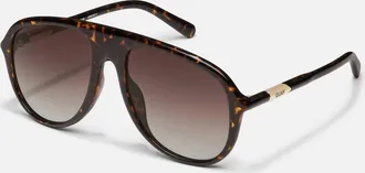 Quay Womens Chart Topper Sunglasses In Dark Tort/brown