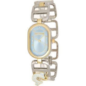 True Religion Logo Charm Bracelet Watch, 28mm in Two Tone/Blue at Nordstrom Rack