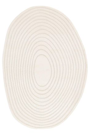 AFK Living Alfombra muy suave con efecto relieve marfil 200 x 290 cm