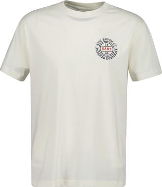 GANT T-Shirt GANT GRAPHIC SHORT SLEEVE, Herren, Gr. 4XL, cream, Jersey, Obermaterial: 100% Baumwolle, unifarben, regular fit h&uuml;ftlang, Rundhals, eingesetzt