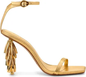 Cult Gaia 109mm Sunella sandals - women - Calf Leather/Leather/Zinc/Calf Leather - 39 - Gold