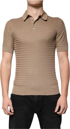 Dolce & Gabbana Heren, Tops, Bruin, Maat: XS Zijde
