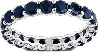Sterling Forever Sterling Silver Gracie Black CZ Eternity Ring