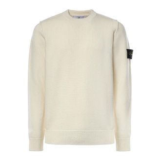 Stone Island Truien & Vesten, Heren, Beige, XL, Wol, Trui van scheerwolmix