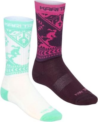 Kari Traa Puffin Sock 2 Pack Merinosocken f&uuml;r Damen | bunt