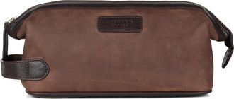 Howard London Taylor Washbag - Heren - Toilettassen - Bruin - ONE Size - Leer - Tassen