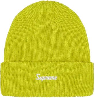 SUPREME Ruimvallende muts met logo - Groen