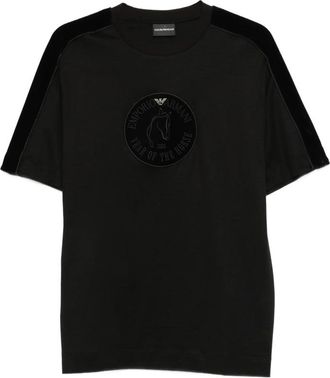 Emporio Armani Velvet-panel T-shirt