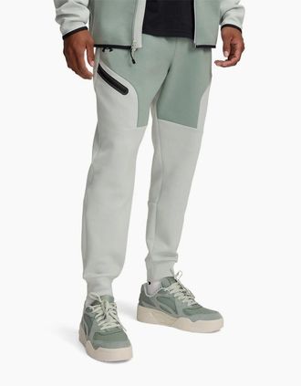 Under Armour Mens Unstoppable Fleece Joggers with Zipped Pocket - Green - Size: 35/34/32