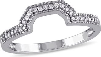 Mimi & Max 1/10ct TW Diamond Wedding Band 10k White Gold
