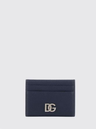 Dolce & Gabbana Grained Leather Monogram Card Holder with DG Logo