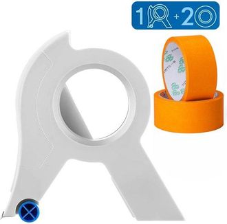 OEM Dispensador De Cinta De 3 Piezas, Aplicador De Cinta De Pintor Port&aacute;til, Incluye Dos Rollos De Cinta, 15 X 10,4 Cm, Naranja