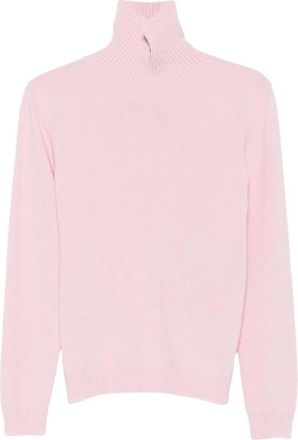 Jil Sander Jersey de cuello alto con cuello retorcido - Knitwear - Mujer - Rosa - L