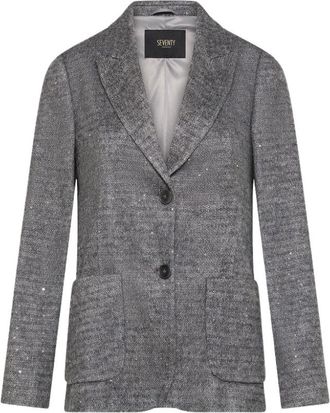 Seventy Giacca con paillettes - Dames - Blazers - Grijs - S - Pailletten - Jassen