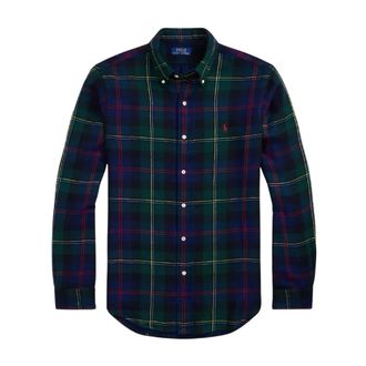 Ralph Lauren Geruit Overhemd Custom Fit - Heren - Casual Overhemden - Veelkleurig - S - Katoen - Overhemden