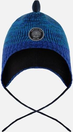 Deux par Deux Lined Dino Peruvian Knit Winter Hat with Pompom in Blue at Nordstrom, Size 18-24 M