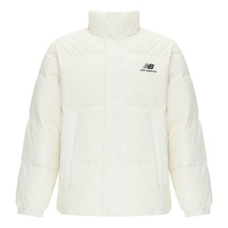 New Balance Logo Sports Down Jackets Asia Sizing White AMJ24359-CIC