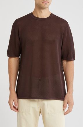 Rag & Bone Payton Cotton Crewneck Knit T-Shirt in Dark Brown at Nordstrom Rack, Size Xx-Large