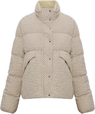 Moncler Cloante Korte Donsjas - Dames - Gewatteerde jassen - Beige - XL - Katoen - Jassen