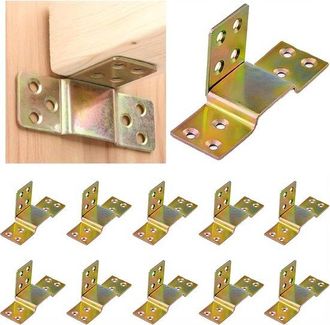 No Brand 10 Piezas De Soporte Central, Escuadra Resistente Para Estructura De Cama De Hierro, Estructura De Madera, Conectores De Esquina De 90 Grados