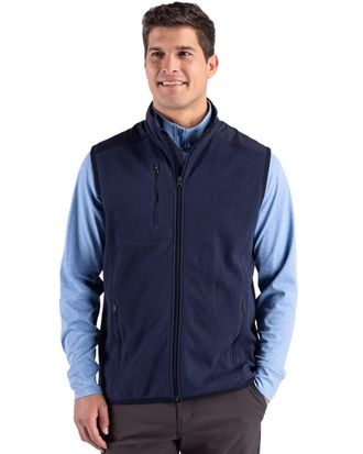 Cutter & Buck Hunts Point Recycled Fleece Mens Hybrid Full Zip Vest
