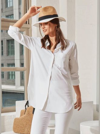 Lyss&eacute; Schiffer Performance Button Down Blouse In White