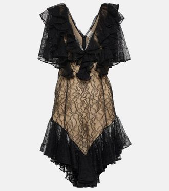 Khaite Eyona Chantilly lace minidress