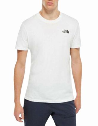 The North Face Mens The North Face T-Shirt Mens Logo Short Sleeved Tee Cotton Crew Top - White - Size: 36