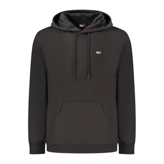 Tommy Hilfiger Logo-Embroidered Cotton Hoodie - Black