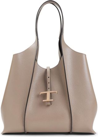 Tod's Beige T Timeless Medium Tote