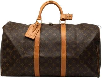 Louis Vuitton Pre-owned Keepall 50 - Dames - Vintage Weekendtas - Bruin - ONE Size - Leer - Vintage