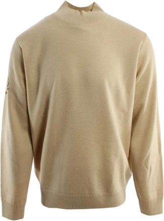 Fred Perry K6517 Turtleneck - Heren - Coltruien - Beige - XL - Wol - Truien & Vesten