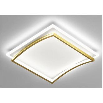 Trade Shop Trade Shop - Copy Of Plafoniera Led 32 W Rettangolare Oro Design Moderno Lampadario A Soffitto 50224