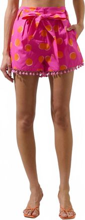 Sugarlips Rosie Polka Dot Shorts In Fuchsia-Org-Dot