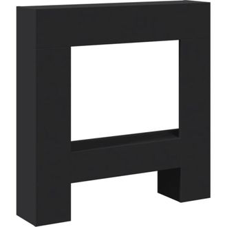 vidaXL Borde De Chimenea Madera Ingenier&iacute;a Negro 81x18x82 Cm Vidaxl