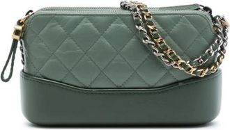 Chanel Pre-owned Vintage Crossbody Bag - Dames - Vintage Schoudertas - Groen - ONE Size - Leer - Vintage