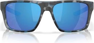 Costa Lido 57mm Polarized Square Sunglasses in Deep Water Camo /Blue 580G at Nordstrom