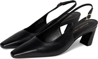 Stuart Weitzman Stassi Slingback 50 Womens Shoes Black : 10.5 M, Leather