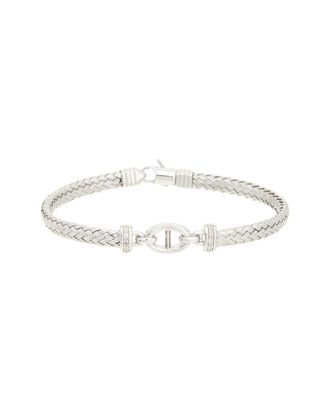 Meshmerise 0.10 Ct. Tw. Diamond 18K Gold Over Silver Bangle Bracelet