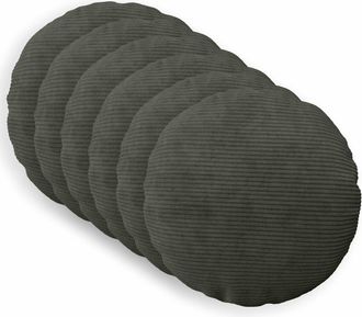 vidaXL Funda De Almohada 6 Pcs Heerlen Gris Antracita &Oslash; 30 Cm Pana Vidaxl