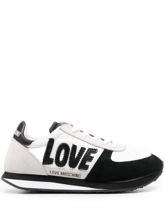 Love Moschino Sneakers met logopatch - Wit