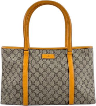 Gucci Beige Orange Tote Bag (Pre-Owned)